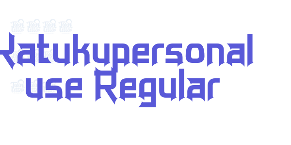 Katukupersonal use Regular font free