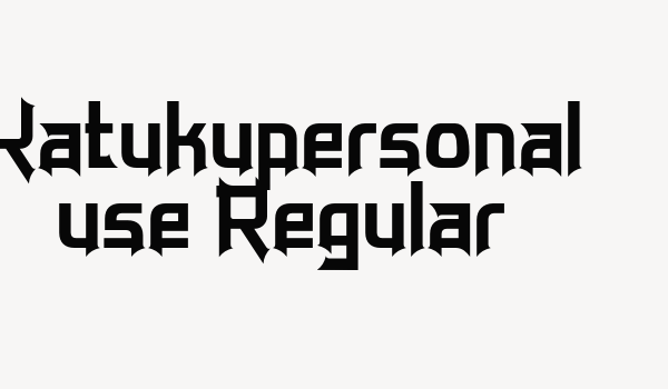 Katukupersonal use Regular Font