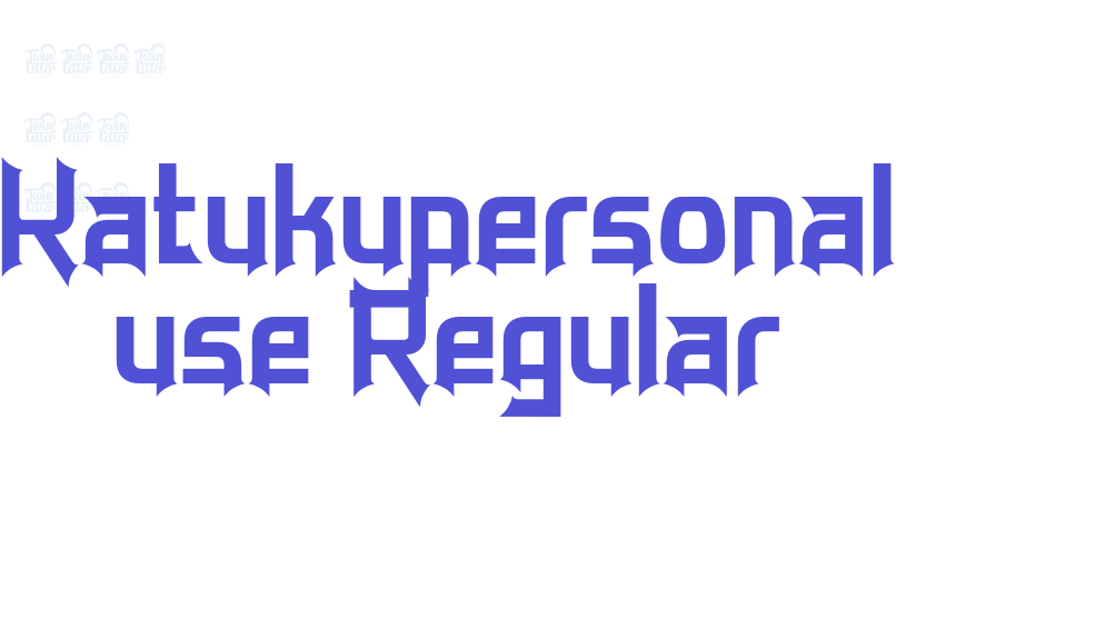 Katukupersonal use Regular-font-download