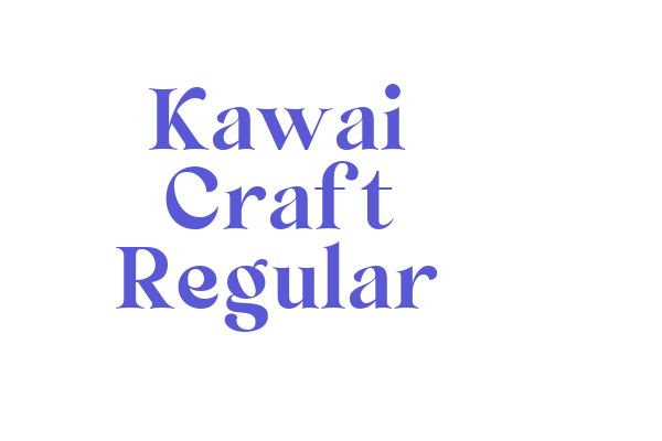 Kawai Craft Regular Font