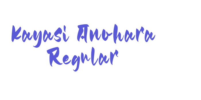 Kayasi Anohara Regular Font Download