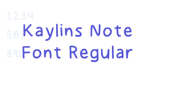 Kaylins Note Font Regular font free