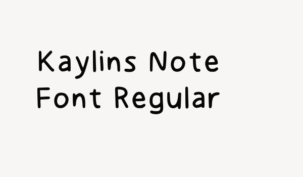 Kaylins Note Font Regular Font