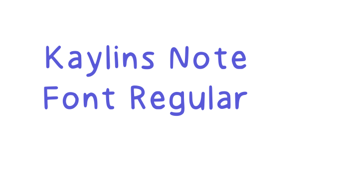 Kaylins Note Font Regular Font Download