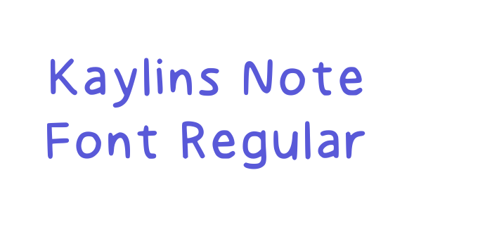 Kaylins Note Font Regular Font