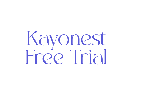 Kayonest Free Trial Font