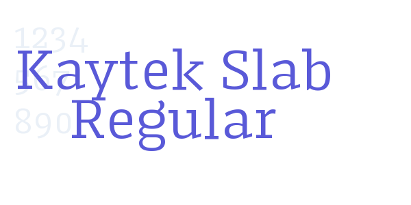 Kaytek Slab Regular font free