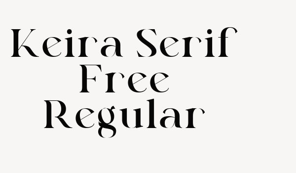 Keira Serif Free Regular Font