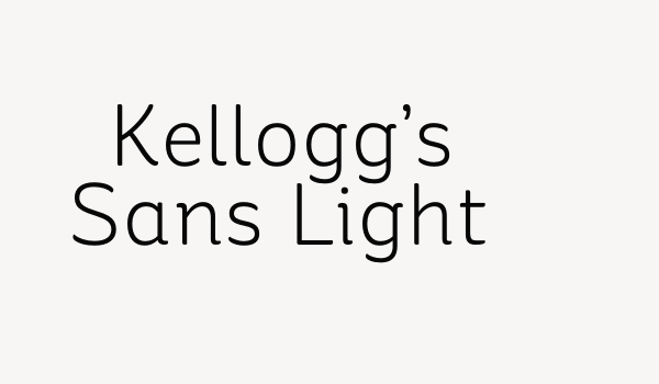 Kellogg’s Sans Light Font