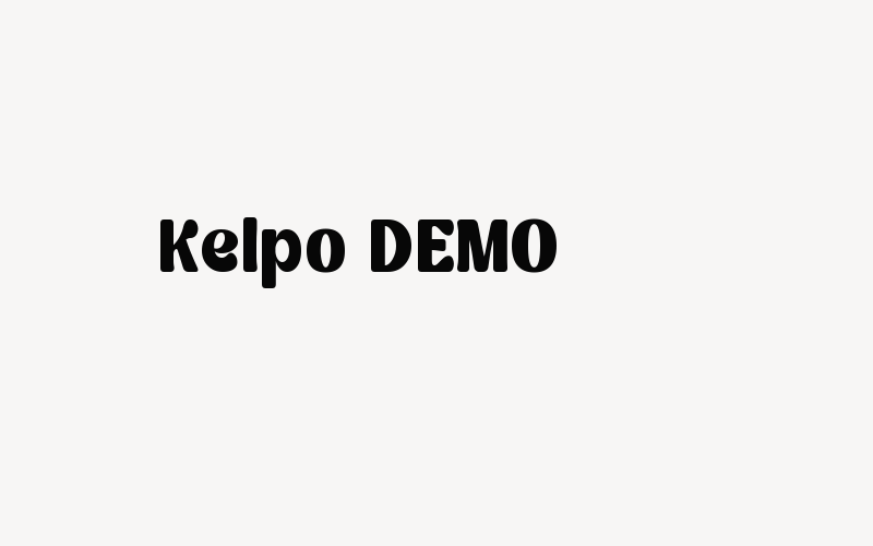 Kelpo DEMO Font