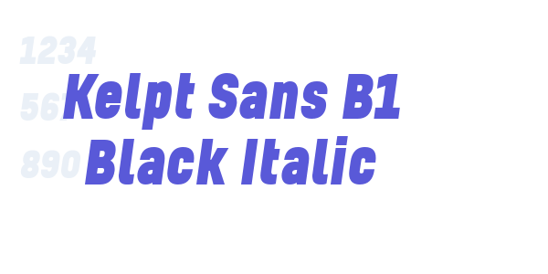 Kelpt Sans B1 Black Italic font free