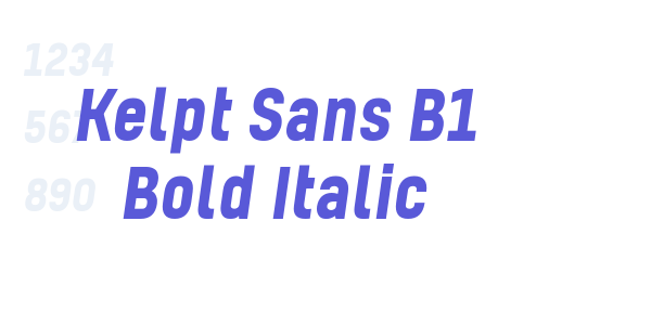 Kelpt Sans B1 Bold Italic font free