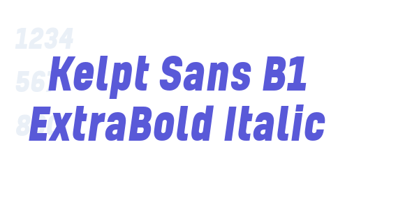 Kelpt Sans B1 ExtraBold Italic font free