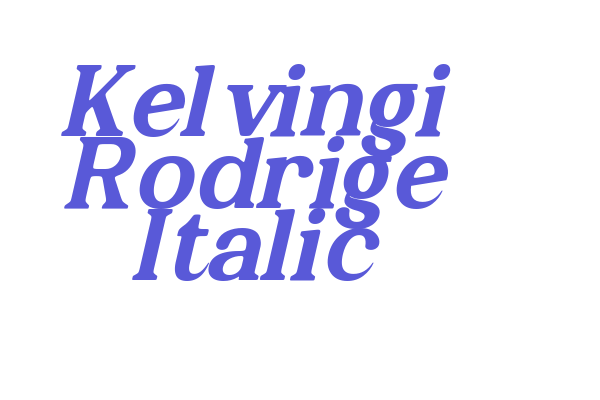 Kelvingi Rodrige Italic Font