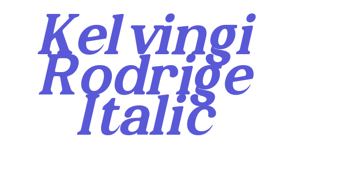 Kelvingi Rodrige Italic Font Download