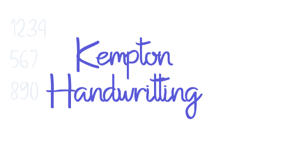 Kempton Handwritting font free