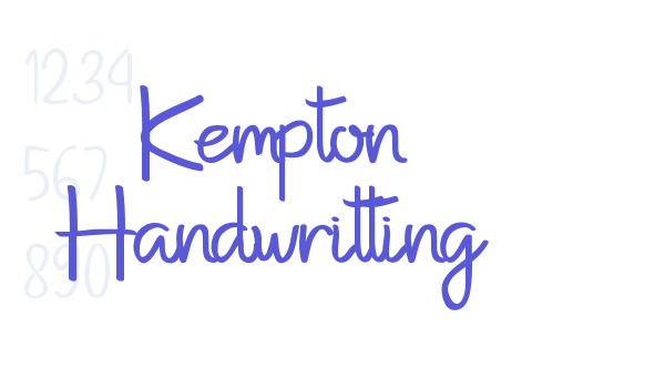 Kempton Handwritting font free