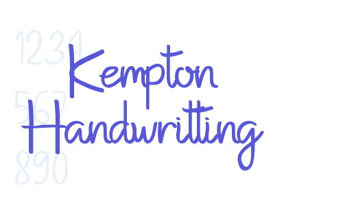 Kempton Handwritting Font