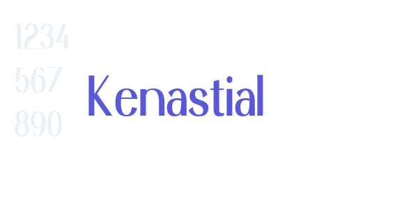 Kenastial font