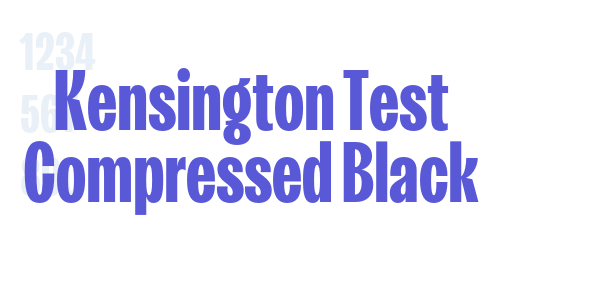 Kensington Test Compressed Black font