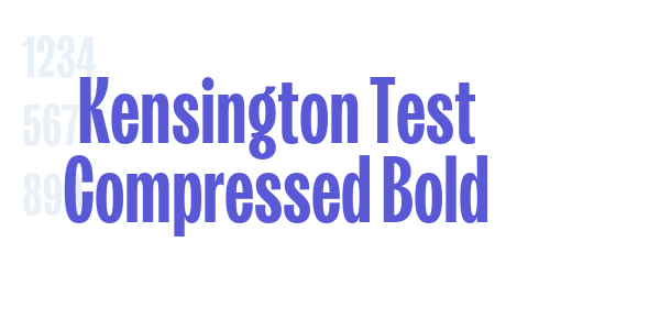 Kensington Test Compressed Bold font