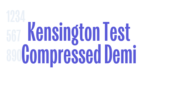 Kensington Test Compressed Demi font