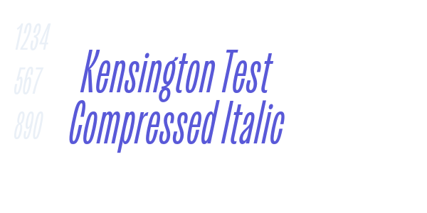 Kensington Test Compressed Italic font