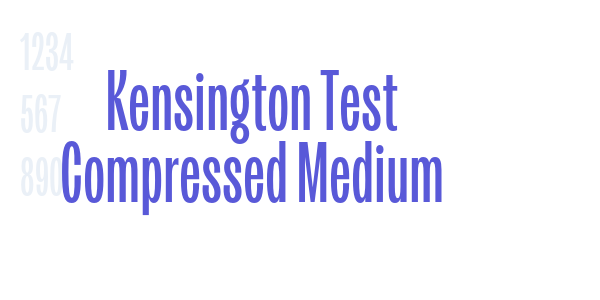 Kensington Test Compressed Medium font