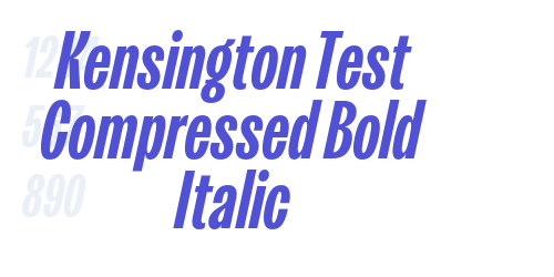 Kensington Test Compressed Bold Italic