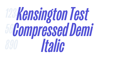 Kensington Test Compressed Demi Italic