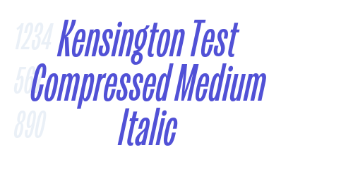 Kensington Test Compressed Medium Italic