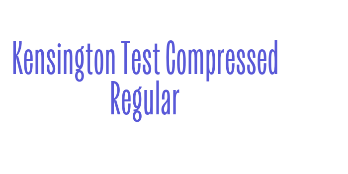 Download Kensington Test Compressed Regular Font