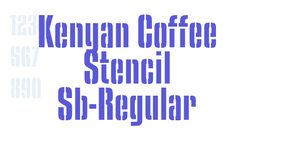 Kenyan Coffee Stencil Sb-Regular font free