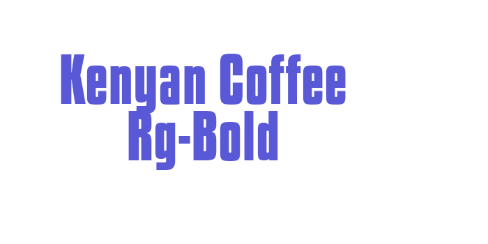 Kenyan Coffee Rg-Bold Font Download