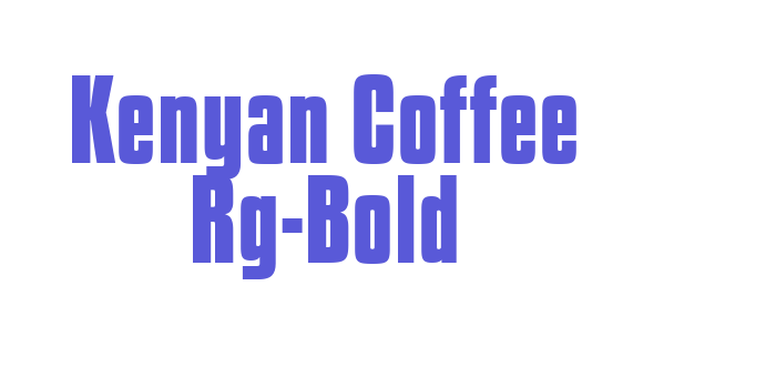 Kenyan Coffee Rg-Bold Font