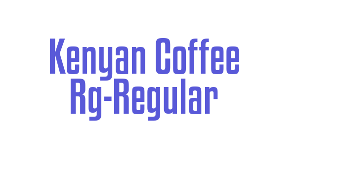 Kenyan Coffee Rg-Regular Font Download