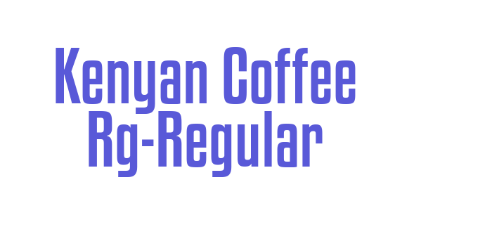 Kenyan Coffee Rg-Regular Font