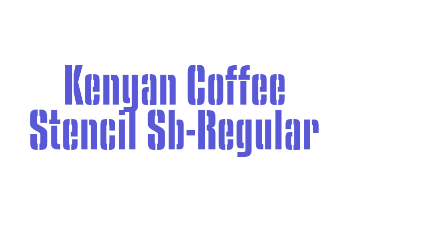 Kenyan Coffee Stencil Sb-Regular Font