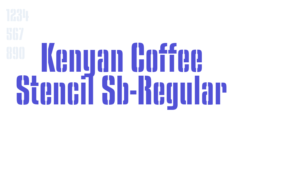 Kenyan Coffee Stencil Sb-Regular-font-download