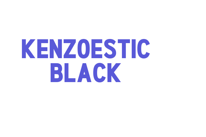 Kenzoestic Black font free