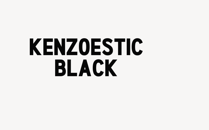 Kenzoestic Black Font