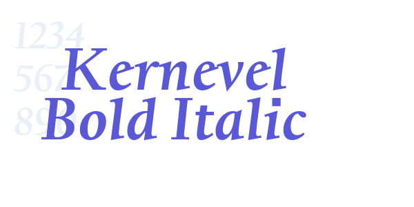 Kernevel Bold Italic font free