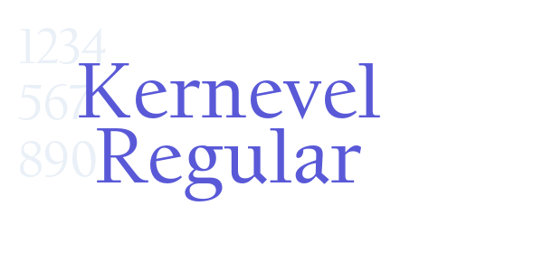 Kernevel Regular font free