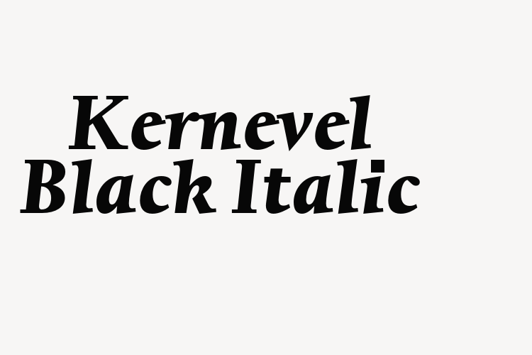 Kernevel Black Italic font download