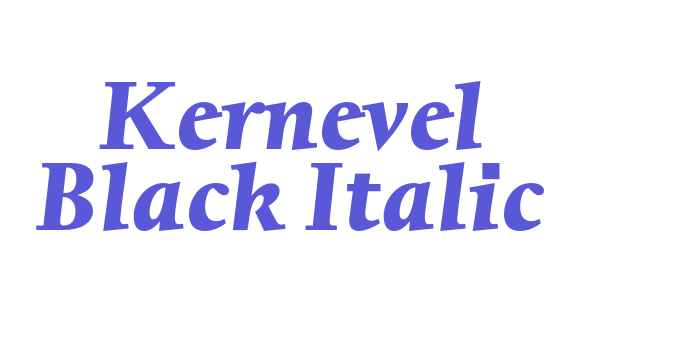 Kernevel Black Italic Font Download