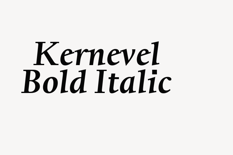 Kernevel Bold Italic font download