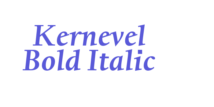 Kernevel Bold Italic Font Download