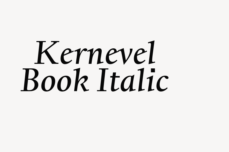 Kernevel Book Italic font download