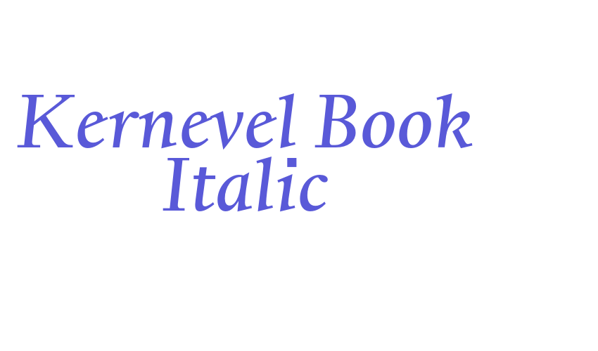 Kernevel Book Italic Font