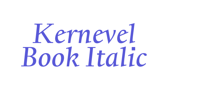 Kernevel Book Italic Font Download